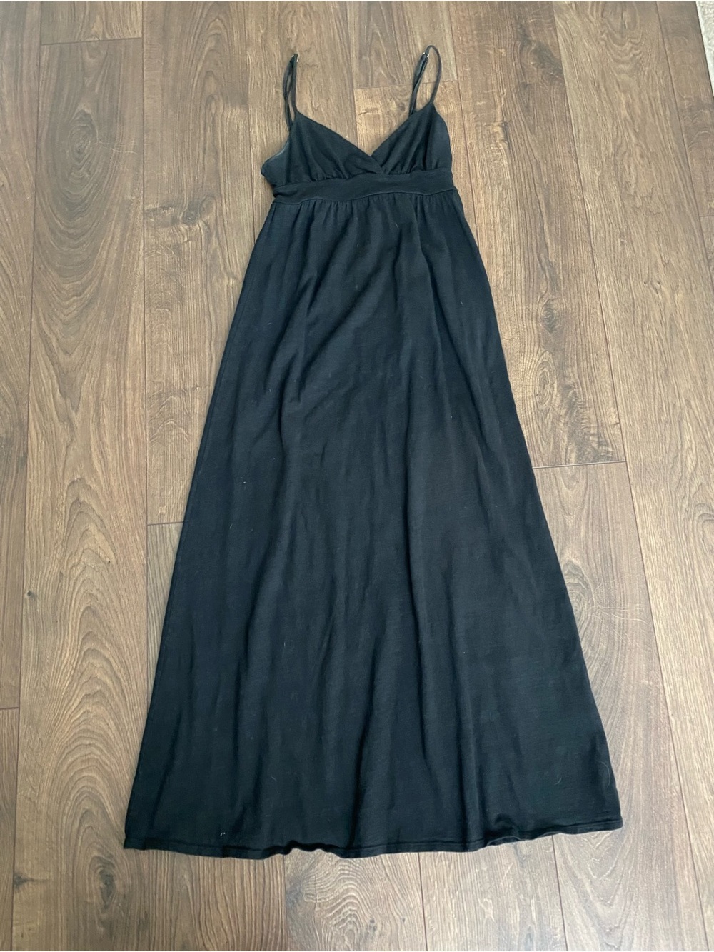 James Perse Black Spaghetti-Strap Maxi Dress